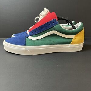 Vans Old Skool Yacht Club Blue Green Yellow Mens Size 11.5 BNWOB Preppy Classic